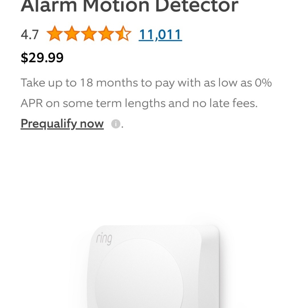 Ring White Motion Sensor - Picture 4 of 4